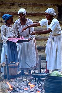 Slaves preparing a meal