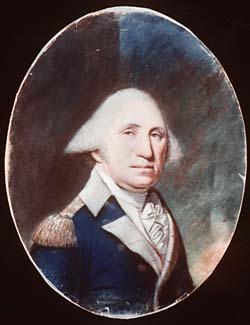 Portrait of George Washington by James Sharples, painted in Philadelphia or New York, about 1790 pastel on paper, CWF acc. no. 1940-122