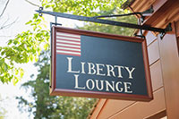 Liberty Lounge sign.