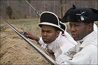Free blacks and slaves often enlisted from New England. Ryan McQueen and Donald Paige portray two men at the Battle of Yorktown.