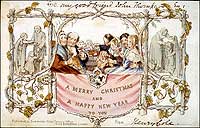 The second mass-produced Christmas and New Year's card in 1846