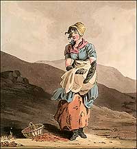 An 1814 English engraving by Robert Havell after George Walker, The Cranberry Girl.