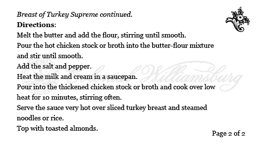 Breast of Turkey Recipe 3x5