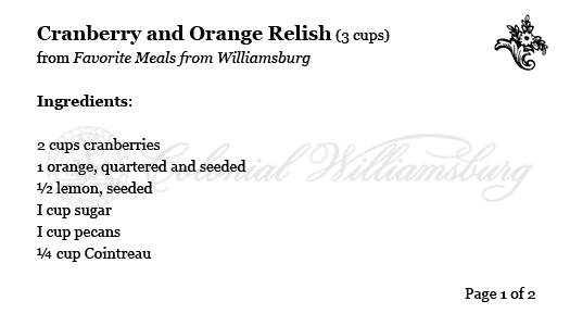 Cranberry and Orange Relish Recipe 3x5