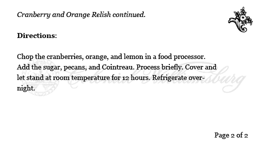 Cranberry and Orange Relish Recipe 3x5