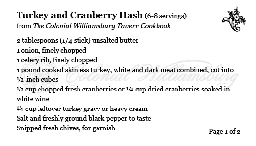 Turkey and Cranberry Hash Recipe 3x5