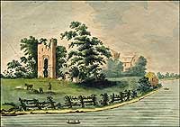 Painting of the ruins of Jamestown