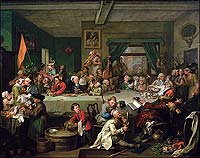 William Hogarth's Election series unmasks the follies of democracy.
