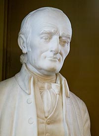 Bust of George Wythe in Richmond’s old House of Delegates chamber. To Jefferson, he was 'one of the greatest men of the age.'