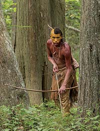 The years prior to 1676 were difficult ones for the colonists and much of their anger was directed at neighboring Indians, who some settlers wanted to drive out or kill. Warren Taylor portrays a Powhatan Indian.