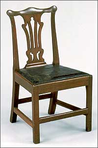 A 1770s chair by Williamsburg cabinetmaker Peter Scott.