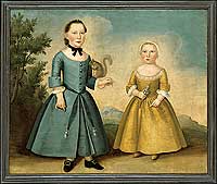two children in this painting from Boston about 1760