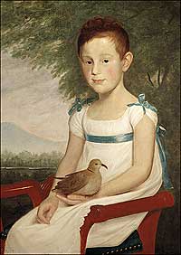 painting of a young girl by Cephas Thompson
