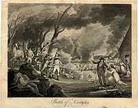 This patriotic portrayal of the Lexington fight gives defiant Americans the better end of the engagement.