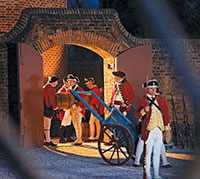 A midnight raid by the British in 1775 removed the colony’s supply of powder from the Magazine and enraged citizens.