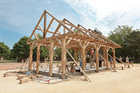 The structural frame of the new Market House was raised in the spring. The work, made possible by a gift from Forrest E. Mars Jr., is expected to be complete in the fall.
