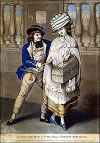 Drawing of sailor and milliner