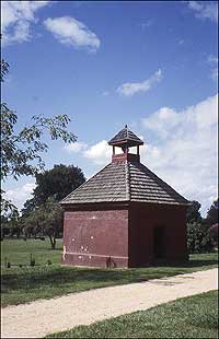 Photo of Shirley's brick smokehouse