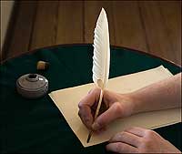 Quills were made for both left-handed and right-handed writers.