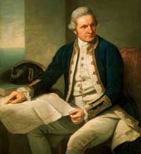 Cook sat for this portrait by Nathaniel Dance in 1775–76, after his second voyage to the Pacific. In 1776, he was summoned to undertake a third, fatal voyage to that ocean. 