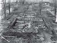 Excavation of the Governor's Palace's basement and
foundation took place in 1928.