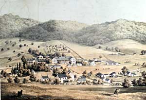 German artist Edward Beyer’s lithograph captured the ambience of Virginia’s Warm Springs in the 1850s.