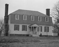 Peterson restored Moore House in Yorktown, where surrender documents were prepared after Washington’s victory. His study for the building became a model for historic preservationists.