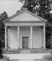 The folly dairy or springhouse in Baltimore designed by Benjamin Henry Latrobe.