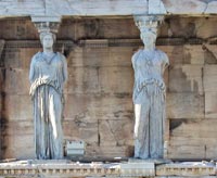 The Caryatids on the Acropolis' early nineteenth-century sisters at St. Pancras Church in London.