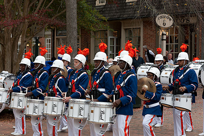 High school band in Merchant Square