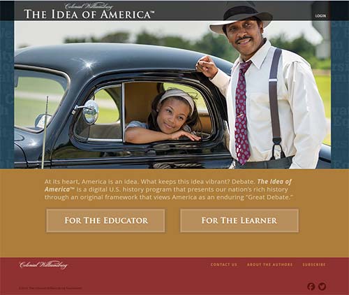 Screenshot of The Idea of America Program