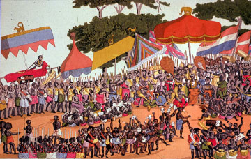 Credit: Image Reference B018, as shown on www.slaveryimages.org, compiled by Jerome Handler and Michael Tuite, and sponsored by the Virginia Foundation for the Humanities and the University of Virginia Library. <i>The First Day of the Yam Custom</i>