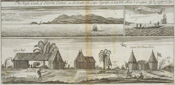 Credit: Image Reference LCP-51, as shown on www.slaveryimages.org, compiled by Jerome Handler and Michael Tuite, and sponsored by the Virginia Foundation for the Humanities and the University of Virginia Library. <i>The High Lands of Sierra Liona</i>, detail