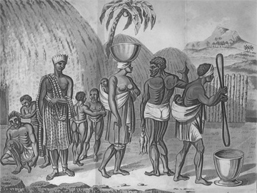 Credit: Image Reference Spil01, as shown on www.slaveryimages.org, compiled by Jerome Handler and Michael Tuite, and sponsored by the Virginia Foundation for the Humanities and the University of Virginia Library Slave yard at Gorée