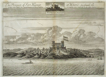 Credit: Image Reference LCP-56, as shown on www.slaveryimages.org, compiled by Jerome Handler and Michael Tuite, and sponsored by the Virginia Foundation for the Humanities and the University of Virginia Library “The Prospect of Fort Nassaw at Mourü, Seen from the Sea”