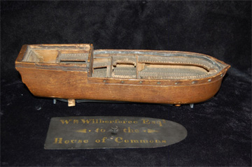 Credit: Hull Museums. KINCM:1982.347 Model of a Liverpool slave ship