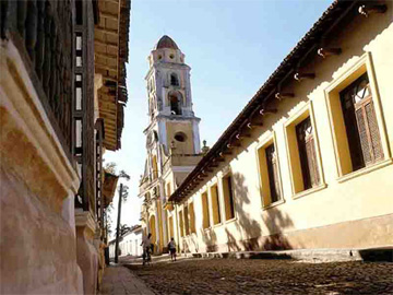 Credit: Slave Route Project, Cuba Vernacular architecture and silent paved streets of the colonial city Trinidad