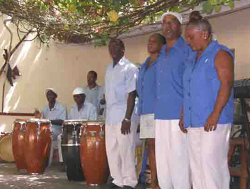 Credit: Slave Route Project, Cuba A group of <i>coros de clave</i>, Historic Trinidad