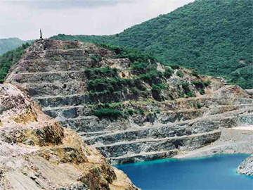 Credit: Slave Route Project, Cuba View of the open-air copper mine, El Cobre