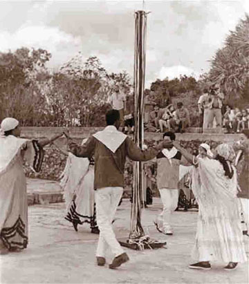 Credit: Slave Route Project, Cuba Braided tape during a Tumba Francesa dance