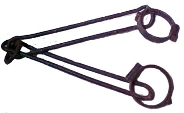 Credit: Slave Route Project, Cuba Iron foot shackles