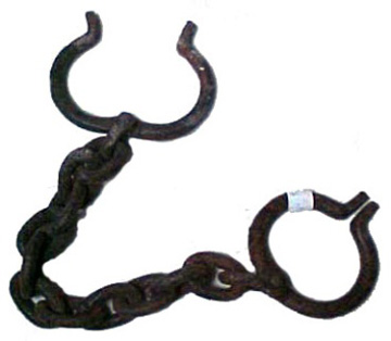 Credit: Slave Route Project, Cuba Iron foot shackles