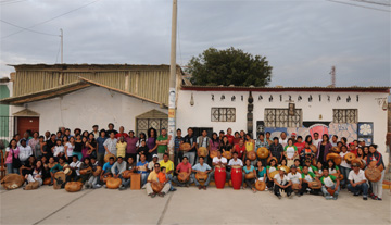Credit: Photo by Oscar Chambi, 450 años de Fundación de Zaña Percussion workshop in Zaña, Peru