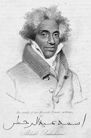 Credit: Image Reference I018, as shown on www.slaveryimages.org, compiled by Jerome Handler and Michael Tuite, and sponsored by the Virginia Foundation for the Humanities and the University of Virginia Library Portrait of Abdul Rahman