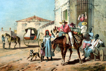 Credit: Image Reference Album-14, as shown on www.slaveryimages.org, compiled by Jerome Handler and Michael Tuite, and sponsored by the Virginia Foundation for the Humanities and the University of Virginia Library Selling foodstuff, Havana
