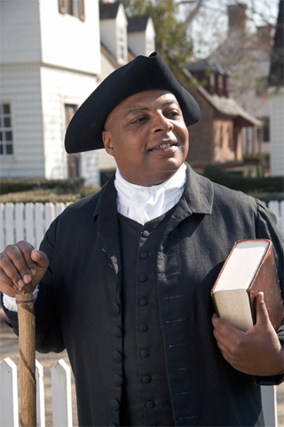 Credit: The Colonial Williamsburg Foundation A Colonial Williamsburg actor-interpreter portrays Gowan Pamphlet