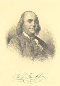 Benjamin Franklin, a man of reason, scorned superstition.