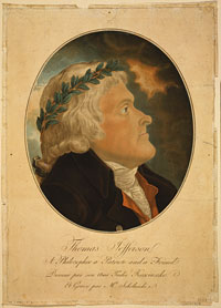Aquatint portrait after painting ca. 1799 by Tadeusz Kosciuszko.