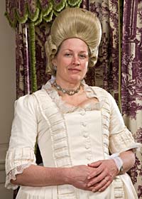 Carrie MacDougal plays the part of the fretting Queen Charlotte.