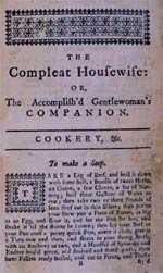 The Compleat Housewife: or The Accomplished Gentlewoman's Companion